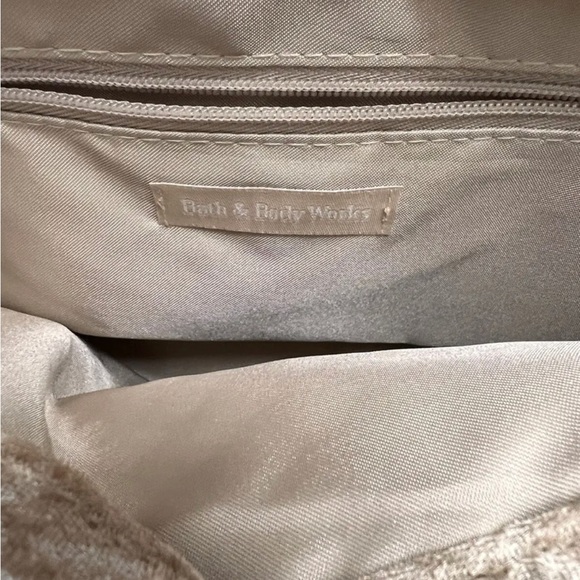 Bath and & Body Works 8X12 SOFT MATERIAL JOY W/TASSELS BAG New + Tags - Picture 4 of 4